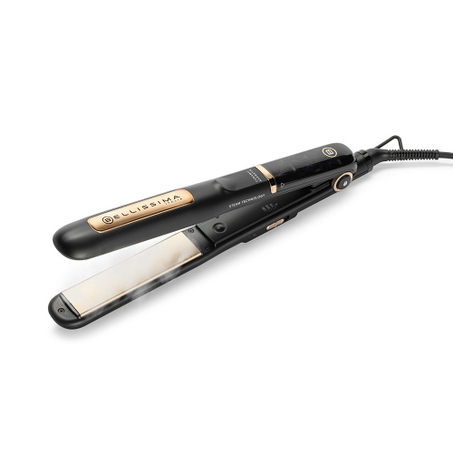 Imetec 11915 Bellissima Steam Ceramic & Keratin, Piastra per capelli a vapore 3 temperature