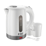 Russell Hobbs 23840-70 bollitore elettrico 0,85 L 1000 W Grigio, Bianco kit 2 tazze