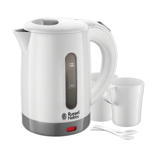 Russell Hobbs 23840-70 bollitore elettrico 0,85 L 1000 W Grigio, Bianco kit 2 tazze