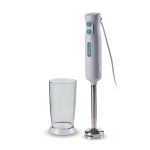 Ariete 601 Frullatore a immersione Breakfast, 700 W, 2 velocità, Lama in acciaio inox Bicchiere trasparente, White & Aegean Teal minipimer