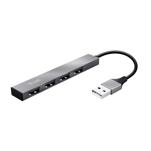 Trust Halyx USB 2.0 480 Mbit/s Alluminio HUB 4 porte USB 23786