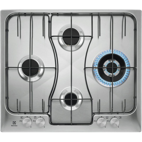 Electrolux RGG6243LOX Piano cottura Gas Comandi Frontali 60Cm 4 fuochi MADE IN ITALY