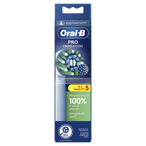Braun Oral-B CrossAction Testine Di Ricambio Pro Cross Action, 5 Testine
