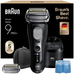 Braun Serie 9 PRO + Rasoio Elettrico Barba, Wet&Dry, 5+1 Lame di Precisione Testina di Ricambio Stazione SmartCare 6in1