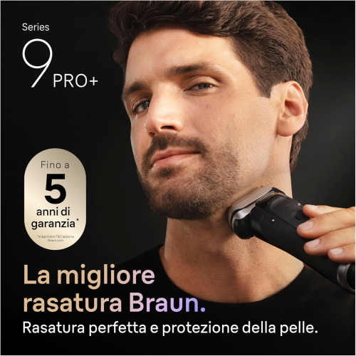 Braun Serie 9 PRO + Rasoio Elettrico Barba, Wet&Dry, 5+1 Lame di Precisione Testina di Ricambio Stazione SmartCare 6in1