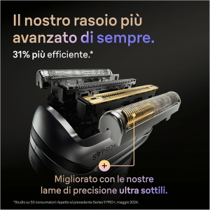Braun Serie 9 PRO + Rasoio Elettrico Barba, Wet&Dry, 5+1 Lame di Precisione Testina di Ricambio Stazione SmartCare 6in1