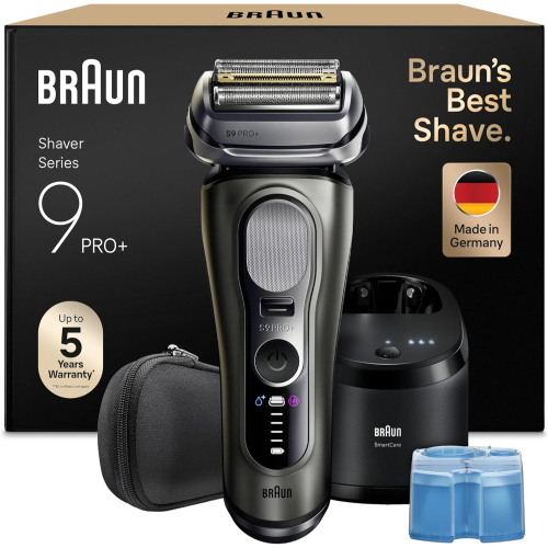 Braun Serie 9 PRO + 9665cc Rasoio Elettrico Barba, Wet&Dry, 5+1 SmartCare 6in1 graphite