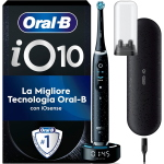 Braun Oral-B iO 10 Spazzolino Elettrico Ricaricabile Nero 1 Testina, Custodia Da Viaggio
