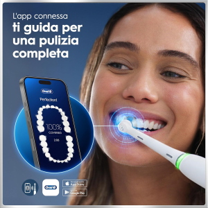Braun Oral-B iO 6N Spazzolino Elettrico Ricaricabile sensore di pressione Display Interattivo, Intelligenza Artificiale