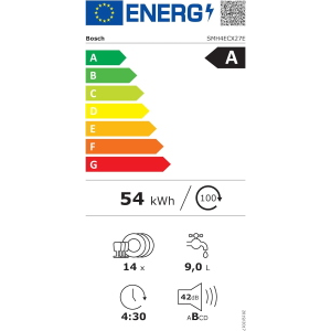 Bosch SMH4ECX27E Serie 4 Lavastoviglie incasso a scomparsa totale Classe A 14 coperti 8 programmi