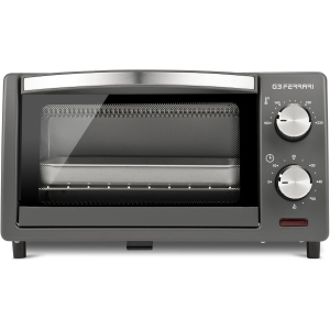 G3 Ferrari G10169 Forno Elettrico, 10 Litri Silver resistenze al quarzo doppio vetro fondo apribile