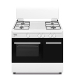 Nikkei SN490WG cucina Gas Nero, Bianco 90x60