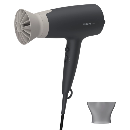 Philips BHD351/10 Serie 3000 Asciugacapelli nero con accessorio ThermoProtect