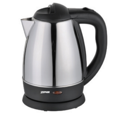 Zephir ZHC91 bollitore elettrico 1,2Lt 1400W Nero, Acciaio inox