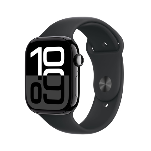 Apple Watch Series 10 GPS+Cellular 46mm Jet Black Al Black SB S/M MWY33QL A3003