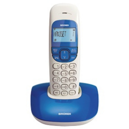 Brondi Nice Telefono Cordless Con Vivavoce Bianco/Blu