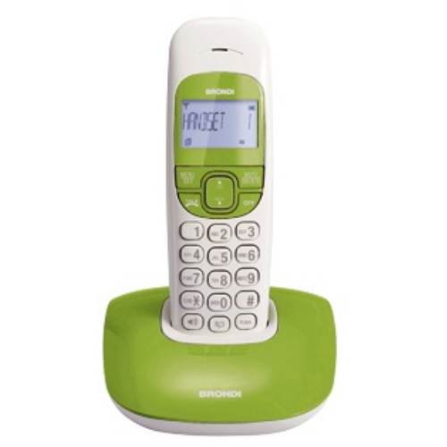 Brondi Nice Telefono Cordless Con Vivavoce Bianco/Verde