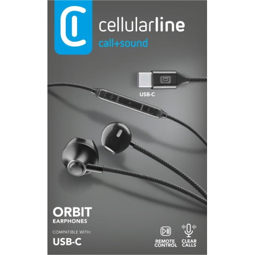 CELLULARLINE CUFFIA AURIC TYPE-C NERA