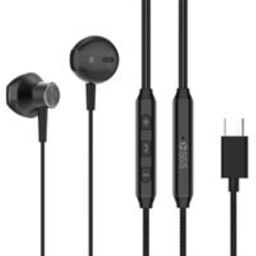 SGS KABEANTYPBK Auricolari A Cavo Type-C 1,2Mt Black