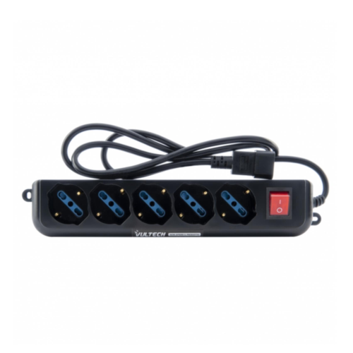 Vultech Multipresa Bipasso MU-UPS01 5 Posti Per Ups IEC14 Tasto On/Off