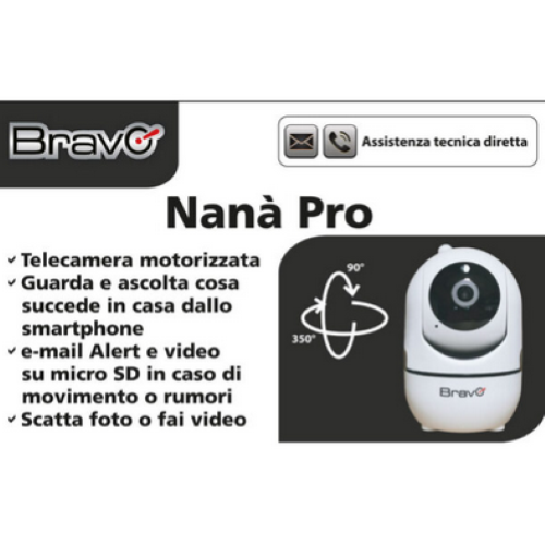 Bravo NANA' PRO Telecamera Da Interno 1080p Controllo Remoto