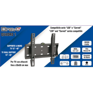 Bravo QUADRO 1 Staffa A Parete 15"-40" 30Kg