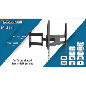 Tribravo BR-LED 11 Staffa A Parete 32"-55" Max 30Kg