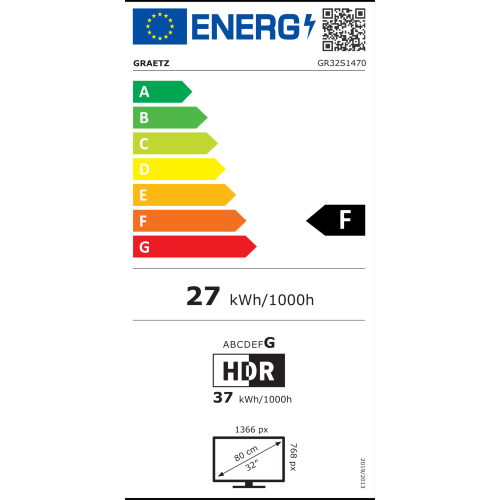 Graetz GR32S1470 Smart TV 32" HD Ready LG WebOs 2.0