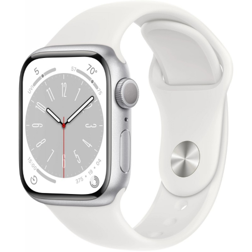 Apple Watch 8 41mm MP6K3TY/A GPS Silver Aluminio White